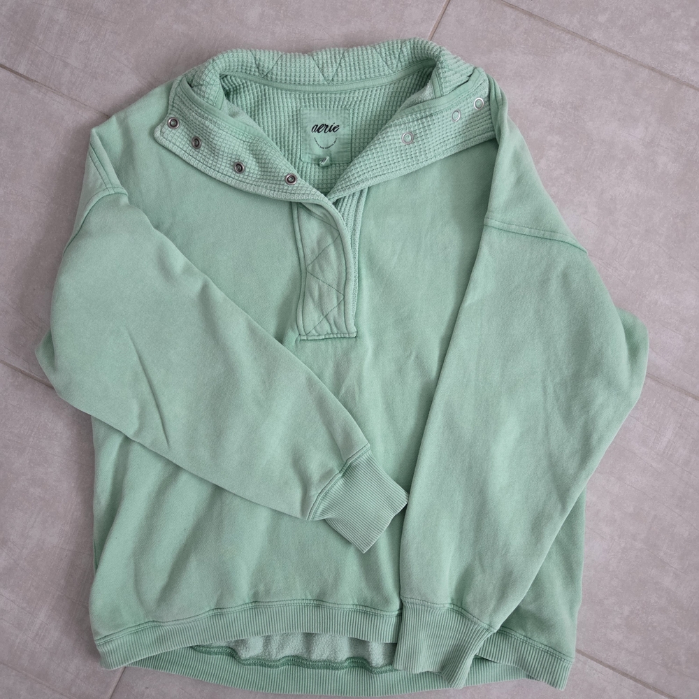 Aerie Mint Green Pullover Hoodie